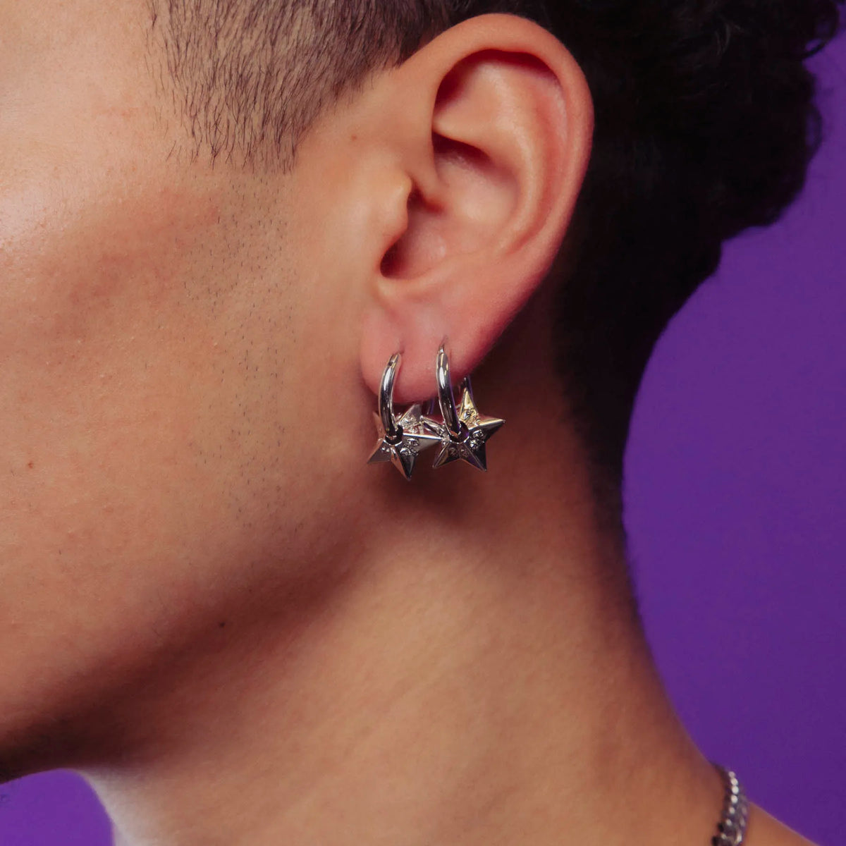 ASTROLOGY STAR HOOP EARRING