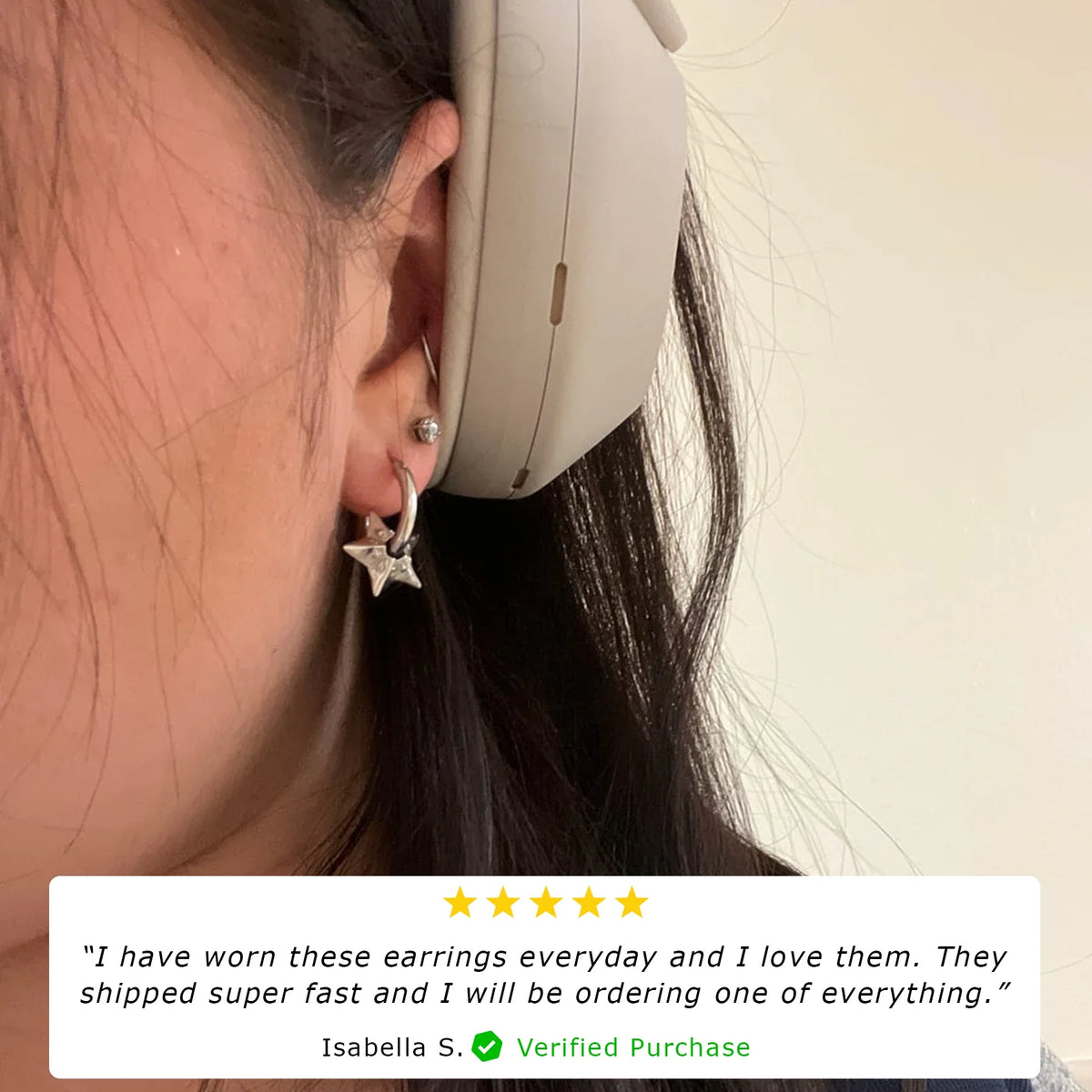 ASTROLOGY STAR HOOP EARRING