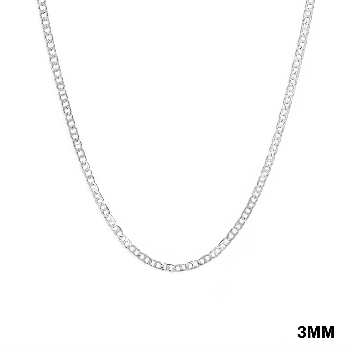 3MM STERLING SILVER MARINER CHAIN