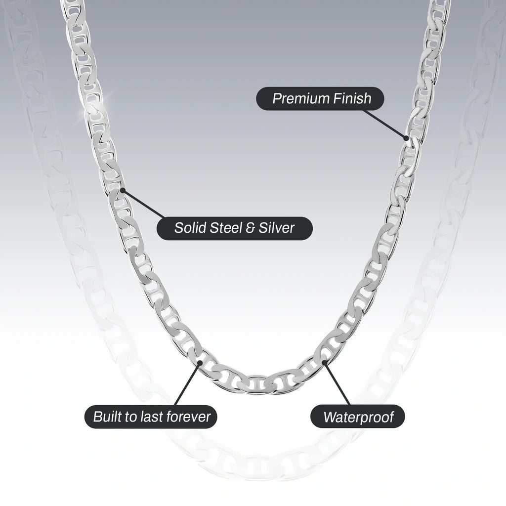 3MM STERLING SILVER MARINER CHAIN