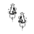 "NOSE" STUD EARRING
